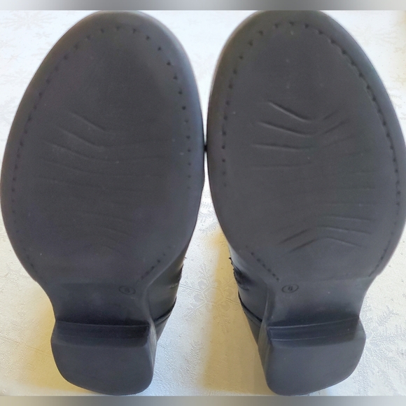 Fabianelli Black Leather Zip Boots Decor Buckle Made in Italy Women's Size 8 - Picture 11 of 13